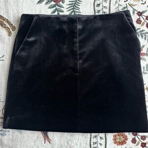 Express Black Velvet Mini Skirt